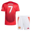 Conjunto (Camiseta+Pantalón Corto) Manchester United Mount 7 Primera Equipación 2024-25 - Niño